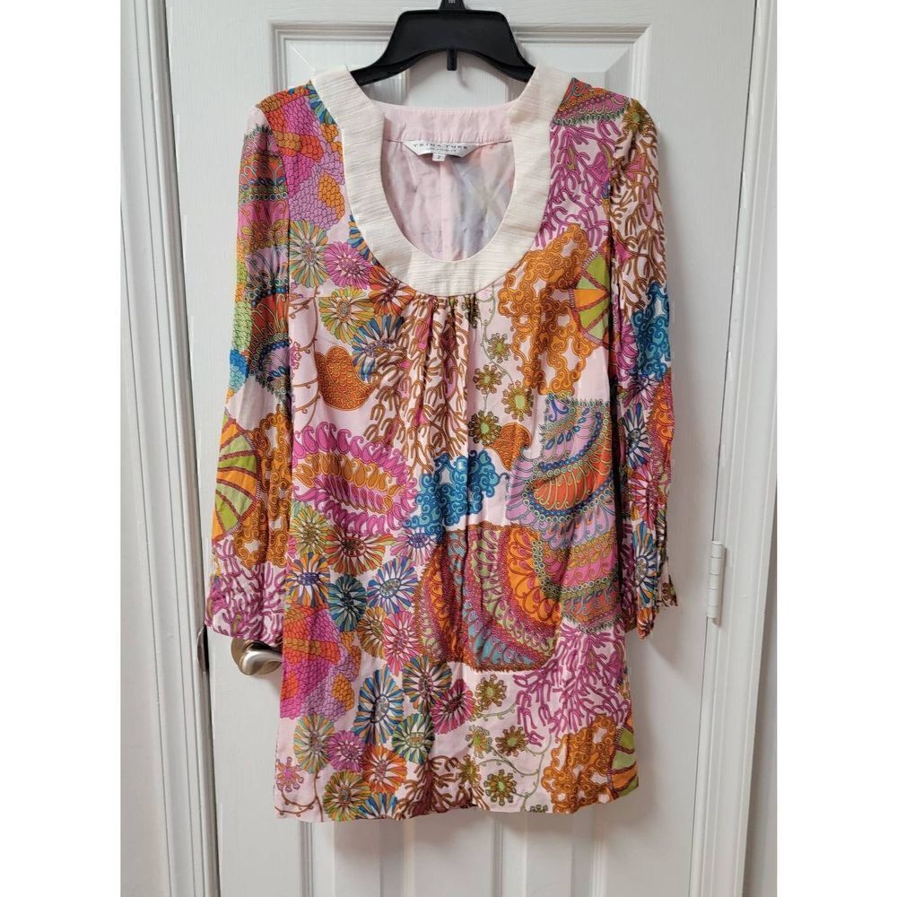 Trina Turk Bonita Bell Sleeve Silk Dress 2
